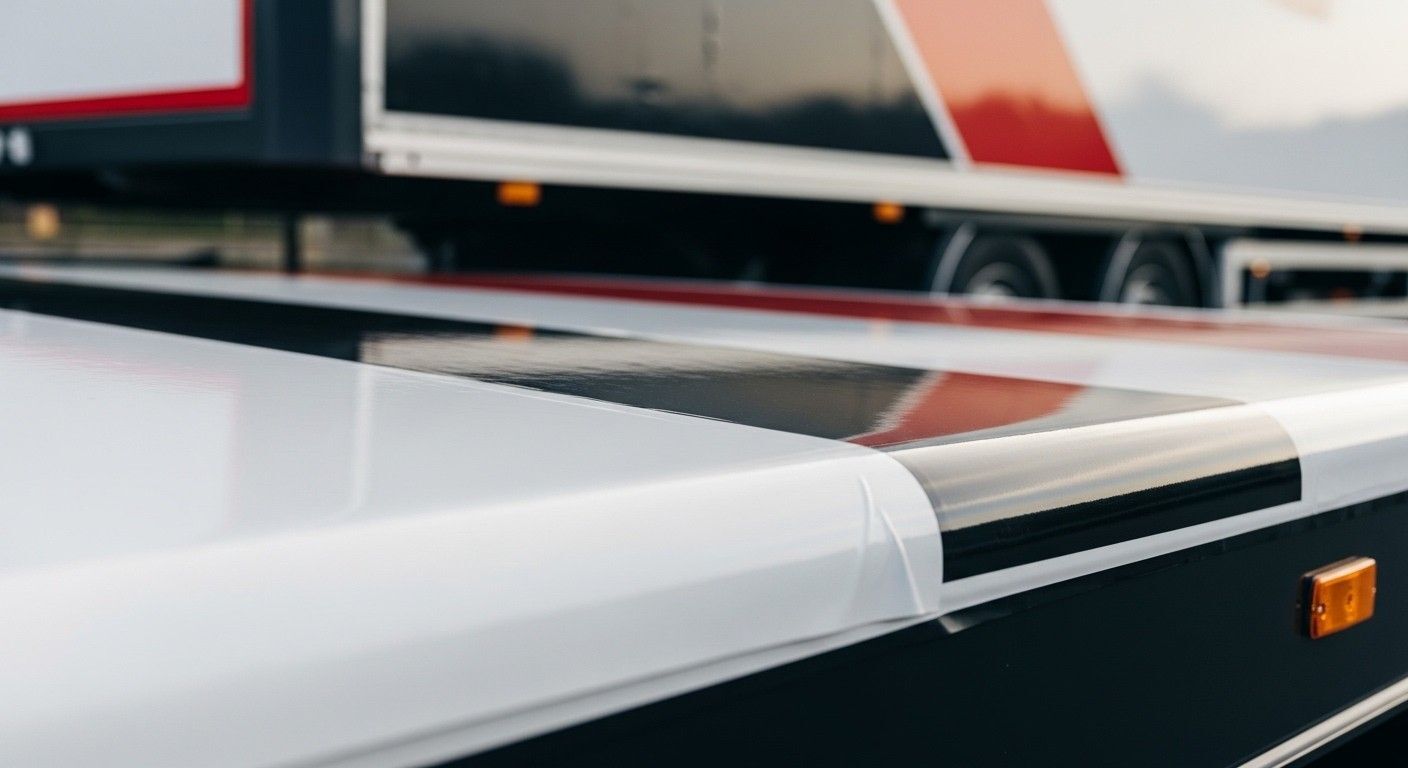 Vinyl wrap comparison for trailers showing cast vs calendered durability in UK applications
